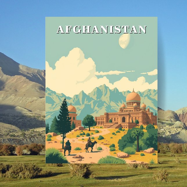 Carte Postale Illustration de voyage en Afghanistan (Afghanistan )