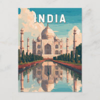 Illustration de voyage en Inde vintage