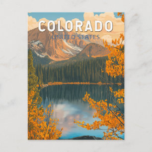 Carte Postale Illustration de voyage vintage Colorado