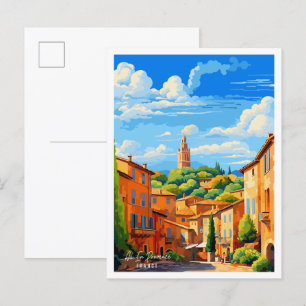 Carte Postale Illustration de voyage vintage d'Aix En Provence F