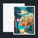 Carte Postale Illustration de voyage vintage de Mallorca Espagne<br><div class="desc">Mallorca Espagne vintage lieu de voyage illustration</div>