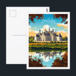 Carte Postale Illustration de voyage vintage Loire Valley France<br><div class="desc">Illustration du lieu de voyage vintage Loire Valley France</div>