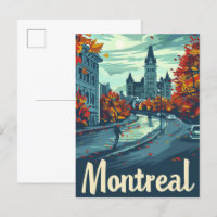 Illustration de voyage Vintage Montréal Canada
