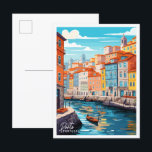 Carte Postale Illustration de voyage vintage Porto Portugal<br><div class="desc">Image du lieu de voyage vintage Porto Portugal</div>