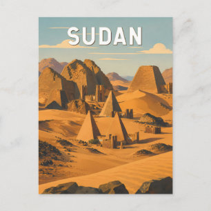 Carte Postale Illustration de voyage vintage sur le Soudan