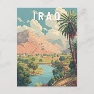 Carte Postale Illustration de voyage vintage sur l'Irak