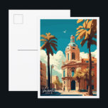 Carte Postale Illustration de voyage vintage Valencia Espagne<br><div class="desc">Illustration du lieu de voyage vintage Valencia Espagne</div>