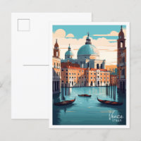 Illustration de voyage vintage Venise Italie