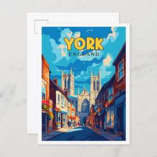 Carte Postale Illustration de voyage vintage York England