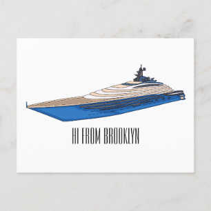 Carte Postale Illustration de yacht