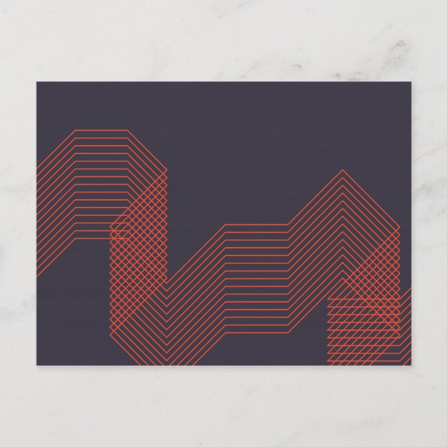 Carte Postale Illustration décorative à la mode simple cool oran (Devant)
