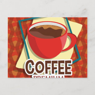 Carte Postale Illustration délicieuse tasse de café