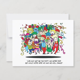 Carte Postale Illustration des membres du parti
