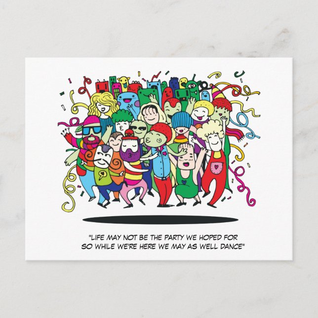 Carte Postale Illustration des membres du parti (Devant)