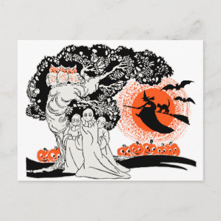 Carte Postale Illustration d'Halloween vintage
