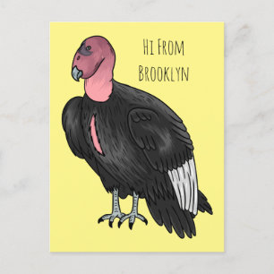 Carte Postale Illustration d'oiseau condor de Californie