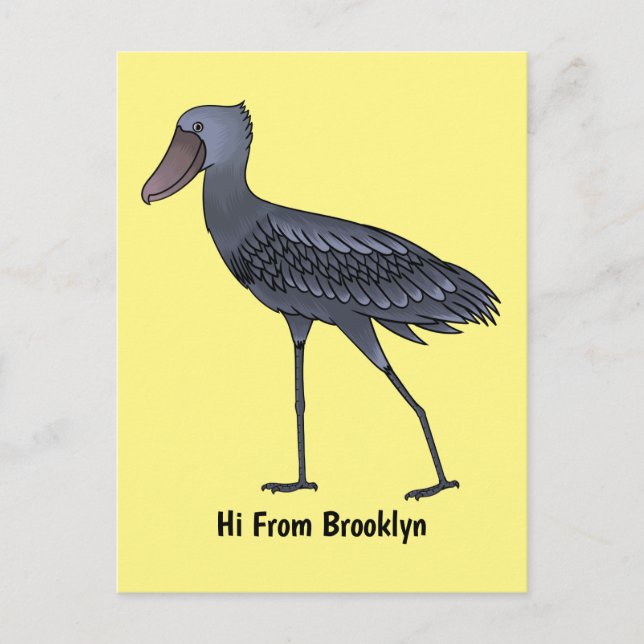 Carte Postale Illustration d'oiseau de cordonnier (Devant)