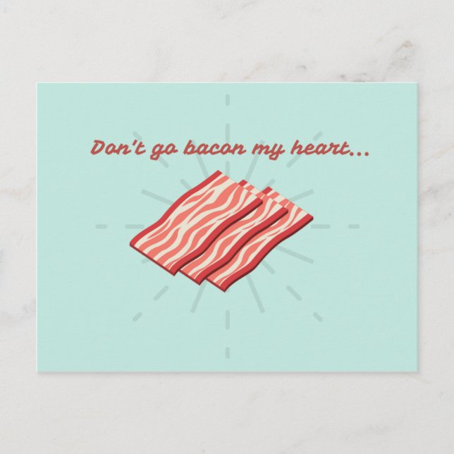 Carte Postale Illustration drôle de bacon aquatique (Devant)
