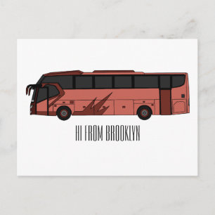 Carte Postale Illustration du bus