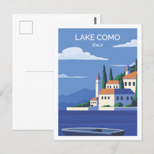 Carte Postale Illustration du célèbre lieu de voyage du lac de C