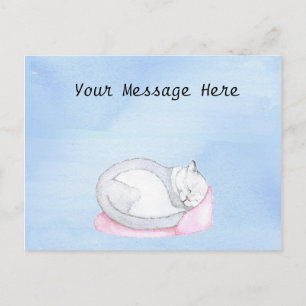 Carte Postale Illustration du chaton couché