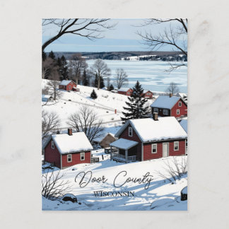 Carte Postale Illustration du comté de Door dans le Wisconsin et