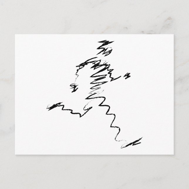 Carte Postale Illustration du cool du coureur (Devant)