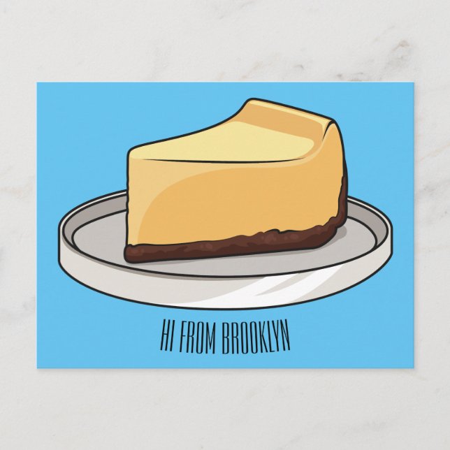 Carte Postale Illustration du dessin animé Cheesecake (Devant)