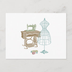 Carte Postale Illustration du kit Dressmaker vintage