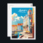 Carte Postale Illustration du lieu de voyage vintage Aveiro Port<br><div class="desc">Illustration du lieu de voyage vintage Aveiro Portugal</div>