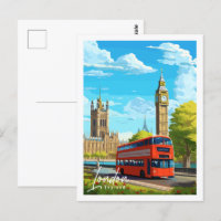 Illustration du lieu de voyage vintage de Londres 