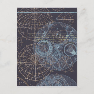 Carte Postale Illustration du livre scientifique vintage