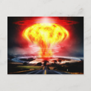 Carte Postale Illustration du nuage de champignons d'explosion n