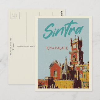 Carte Postale Illustration du palais de Sintra Pena Portugal