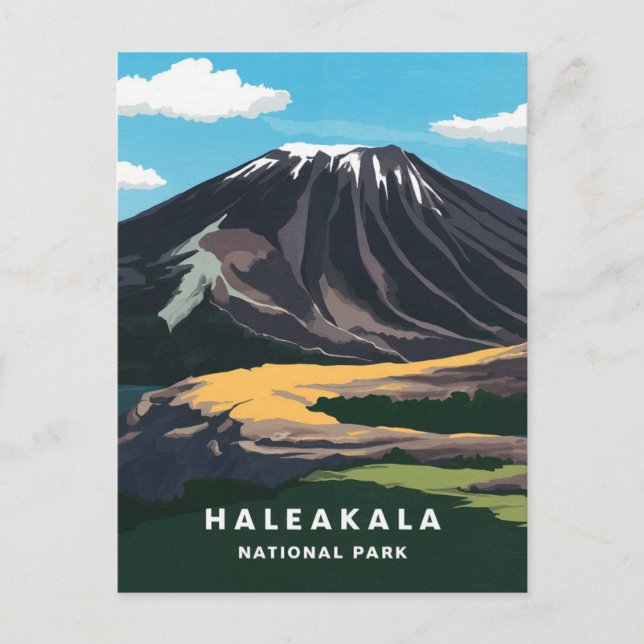 Carte Postale Illustration du parc national de Haleakala (Devant)