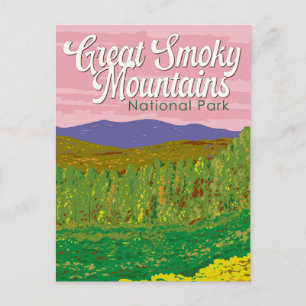Carte Postale Illustration du parc national des Great Smoky Moun