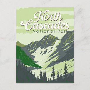 Carte Postale Illustration du parc national North Cascades Voyag