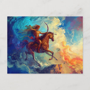 Carte Postale Illustration du Sagittarius Zodiac Sign