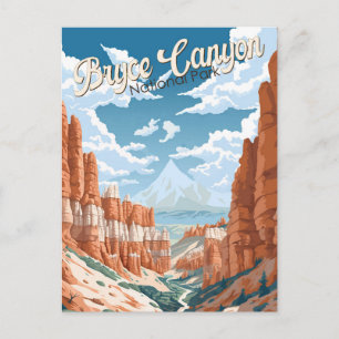 Carte Postale Illustration du sentier du parc national Bryce Can