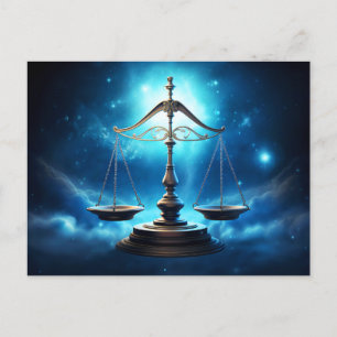 Carte Postale Illustration du signe diacritique de la Libra Zodi