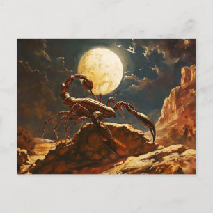 Carte Postale Illustration du signe du zodiaque Scorpion