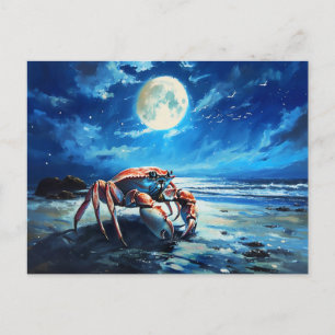 Carte Postale Illustration du symbole du cancer du zodiaque