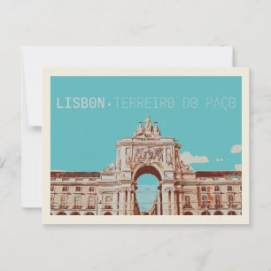 Carte Postale Illustration du Terreiro do Paço à Lisbonne, Portu