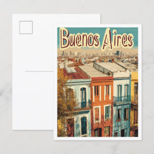 Carte Postale Illustration du Vintage voyage artistique de Bueno