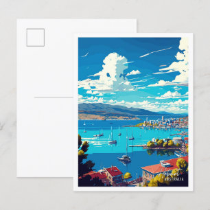 Carte Postale Illustration du Vintage voyage artistique Hobart A