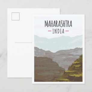 Carte Postale Illustration du Vintage voyage artistique indien d