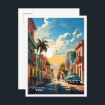 Carte Postale Illustration du Vintage voyage d'art Havana Cuba<br><div class="desc">Havana Cuba Art Vintage illustration de lieu de voyage</div>