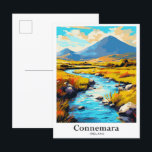 Carte Postale Illustration du Vintage voyage du Connemara Irland<br><div class="desc">Connemara Irlande Vintage voyage d'art Peinture de portrait</div>