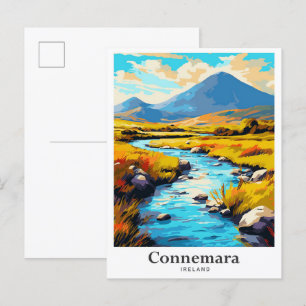 Carte Postale Illustration du Vintage voyage du Connemara Irland