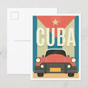 Carte Postale Illustration du Vintage voyage Havana Cuba